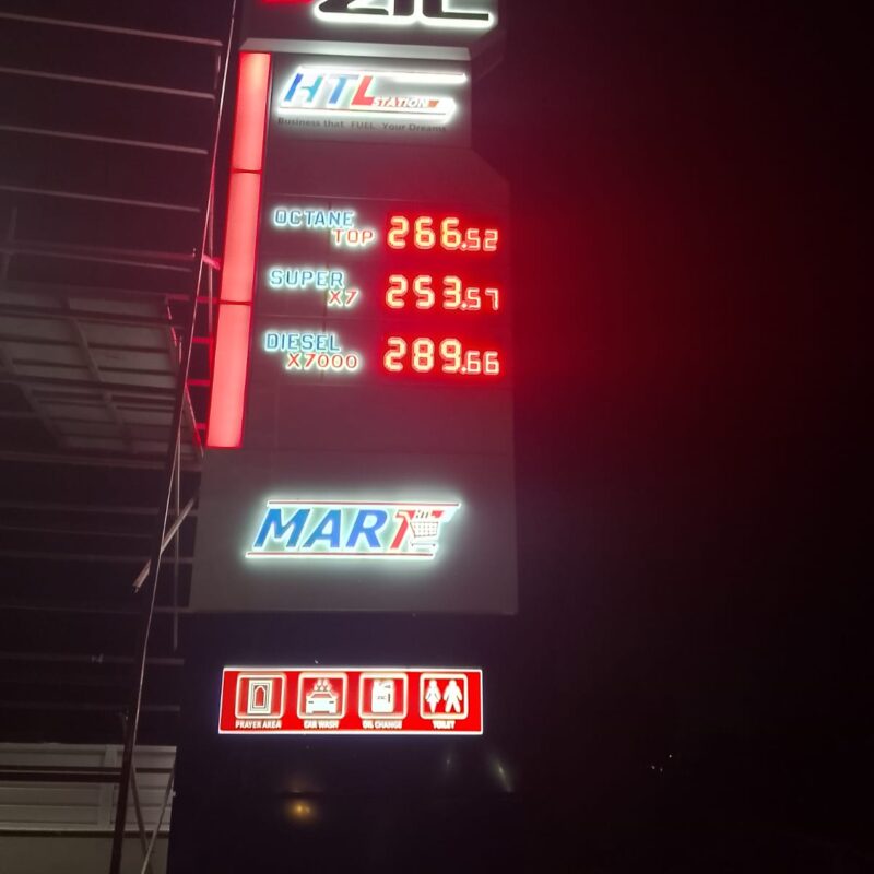 Filling Station Price Display 12''x6'' (Red) 6 Display